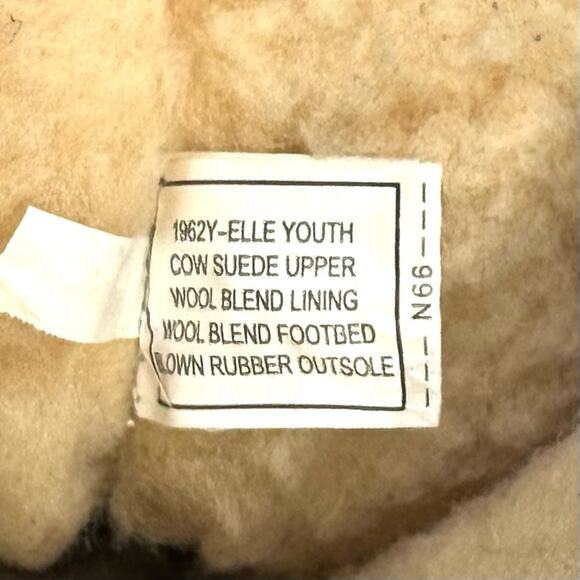 BearPaw Elle Big Girls Winter Boot Size 5 Gray Suede Wool Waterproof Short Boot - Picture 5 of 13